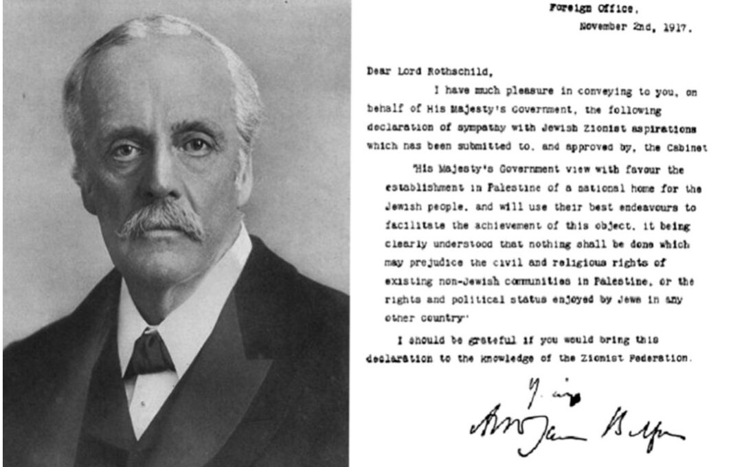 A..J. Balfour en de Balfourverklaring - foto vrij van rechten