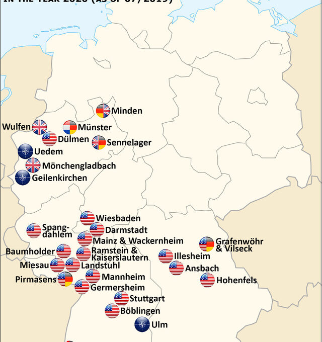 Buitenlandse militaire bases in Duitsland in 2020 - foto: Creative Commons (CC BY-SA 3.0)